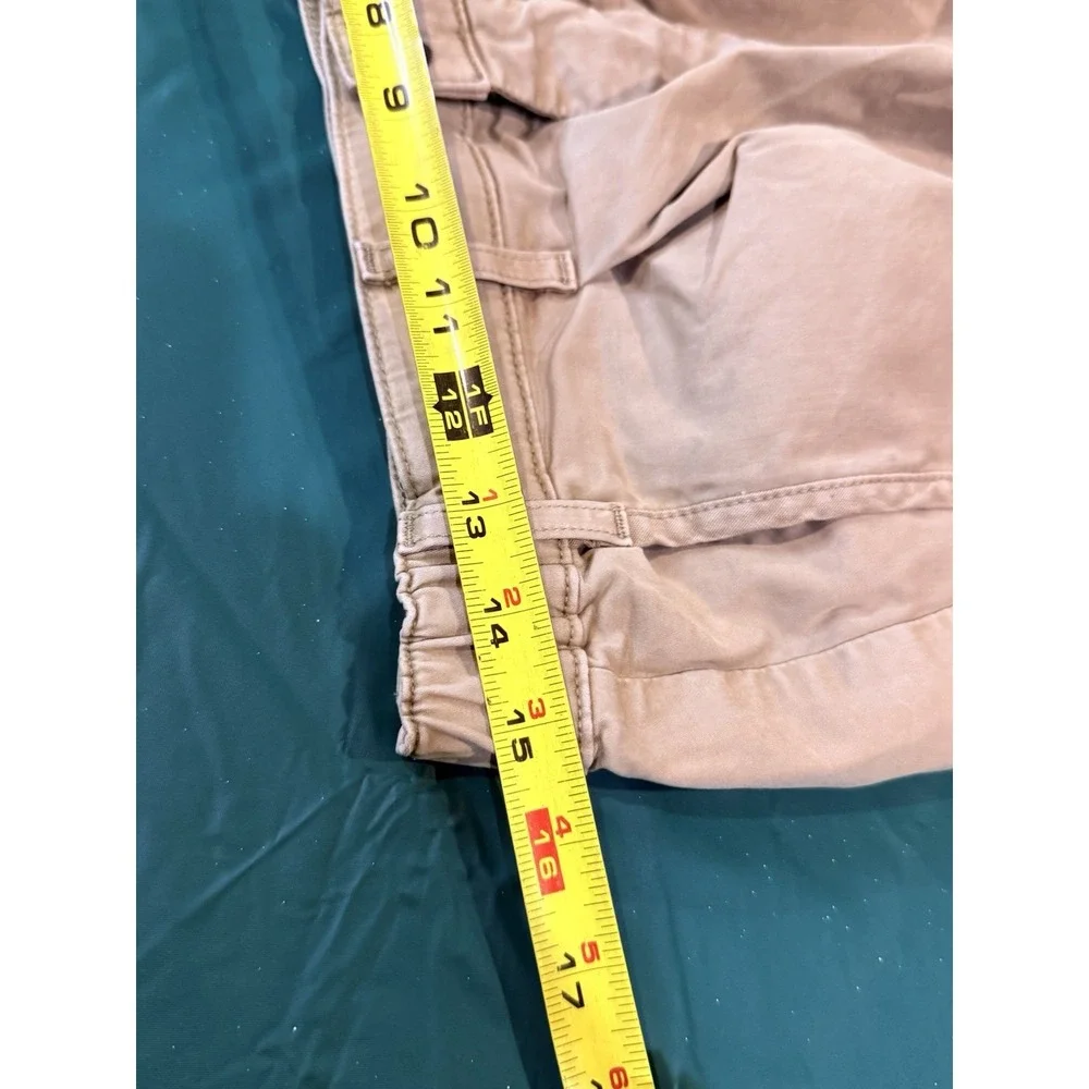 AG Adriano Goldschmied THE ROMAN  Women Sz 31R Skinny Pleated Beige Hiking Pants